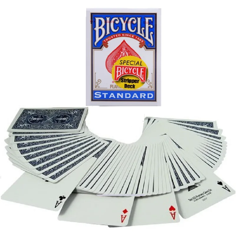 

1pcs Bicycle Stripper Deck Magic Cards Playing Card Close Up Street Magic Tricks for Professional Magician Kid Puzzle Toys