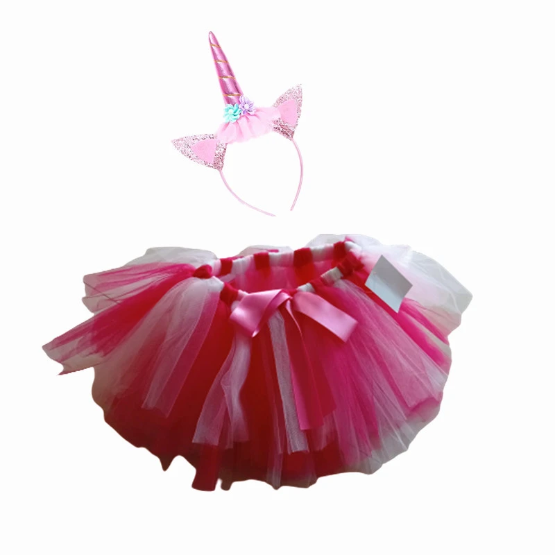 Tutu Skirt Baby Girls Unicorn Costume Clothing Birthday Party Wear Girls Skirts Pink Fluffy Dance Bellet Tutu Skirt