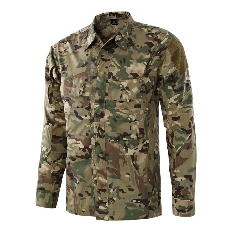 Fans Training Quick Dry Camouflage Uniform Tops Men Outdoor Hunting CS Shooting Riding Breathable Shirt