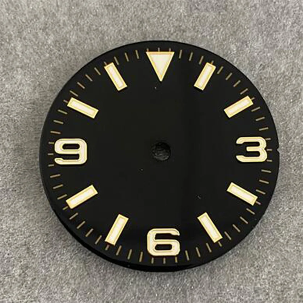 28.5Mm Xanh Lá Dạ Quang Mặt Số Đồng Hồ Cổ Điển 369 Số Mặt Cho NH35/ NH36/4R/7S Phong Trào lắp Cho Năm 3/3. Năm 8/4.2 Vị Trí