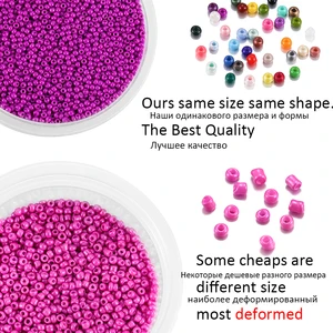 Hạt thủy tinh Séc cho đồ trang sức, vòng nhỏ cho hoa tai và vòng tay, 2 mm 8 Hạt giống bán hàng chính để trồng - №8