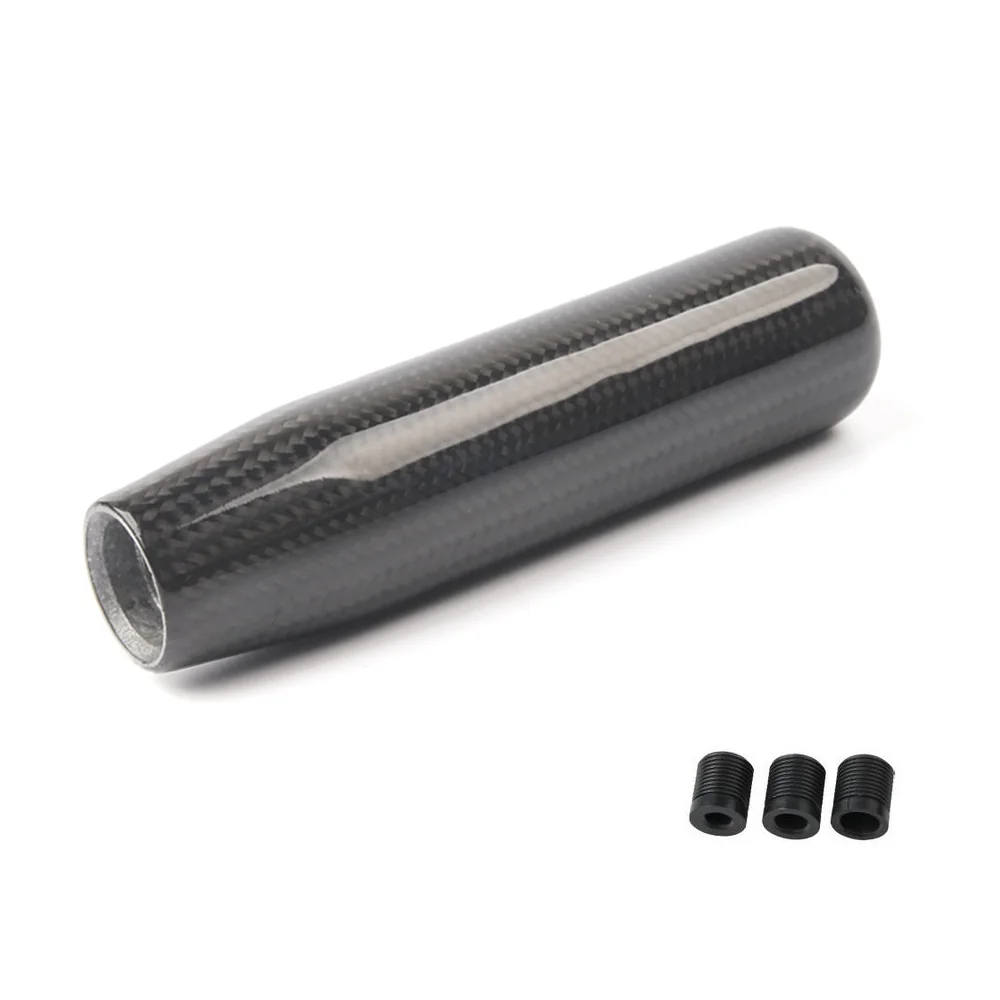 130mm Universal Car Long New Car Carbon Fiber Aluminum Gear shift knob Fit For Honda Toyota Nissan Mitsubishi Ford Chevrolet