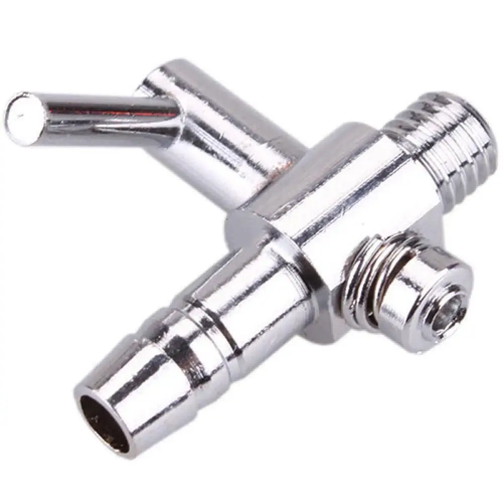 1Pc Control Valve Thread Stainless Steel Aquarium Air Flow Distributor Lever Control Valve Aquatics pet Supplies