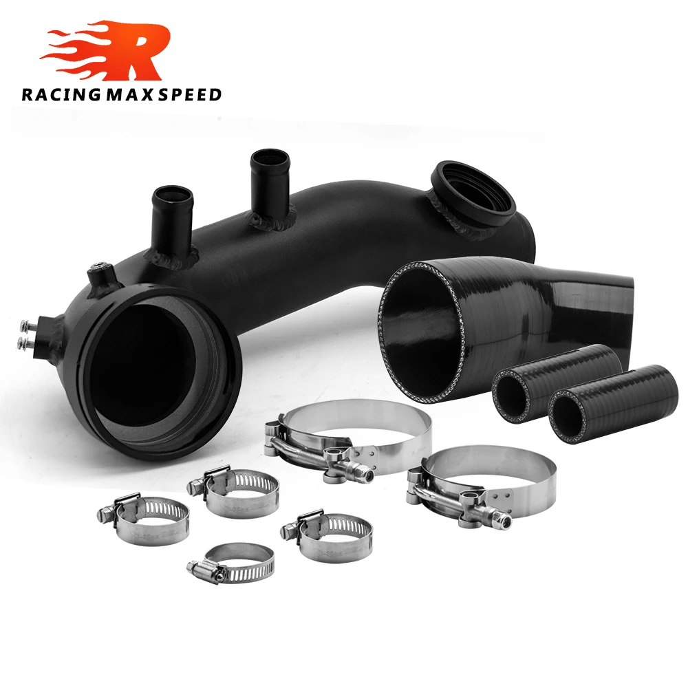 

Air Intake Turbo Hose Aluminum Replacement Charge Pipe with BOV Flange for SSQV BOV, BMW N54, Performance Car AccessoriesITCP-03