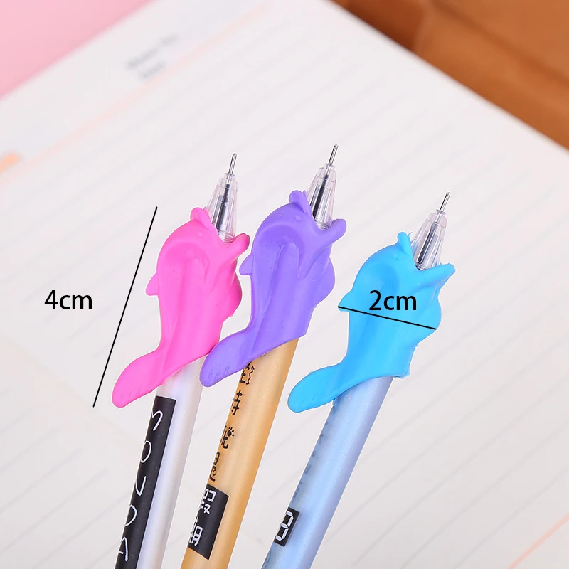 10 pcs/set Kids Pen Holder Silicone Baby Learning Writing Tool Correction Device Fish Pencil Grasp Writing Aid Grip Stationery