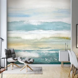 Custom Graffiti sea breeze wallpaper for living room TV sofa background wall covering bedroom art 3D mural wall paper Stickers