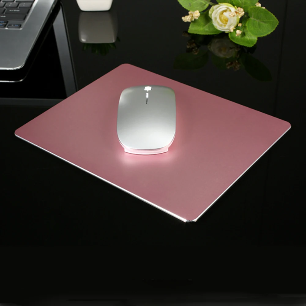 Aluminum Mouse Pad Waterproof Metal Resin Mat Large Small Size 2 Sides Winter Summer Dual-use For Office Luxury Gift Mousepad