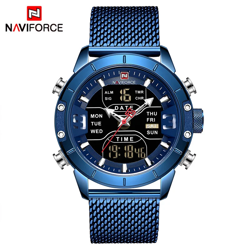 

NAVIFORCE Men’s Watches Casual Fashion Quartz Clock Waterproof Luminous Dual Time Week Display Male Wristwatch Relogio Masculino