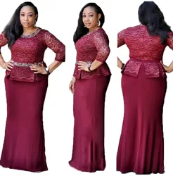 African Dresses for Women 2021 Maxi Dress African Clothes Dashiki Sexy Christmas Gowns Robe African Clothes Women 2XL-6XL