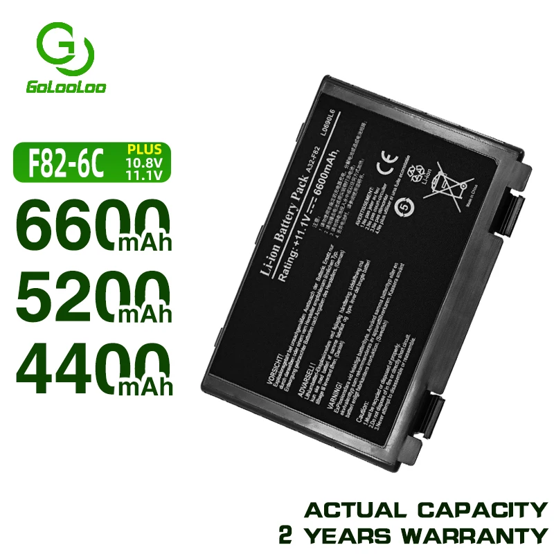 

Golooloo A32 F82 Laptop Battery for Asus A32-F82 A32-F52 K50 K50IJ K50IN K60 K61IC K60IL K70A K70AB K70ID K70IJ K70Y