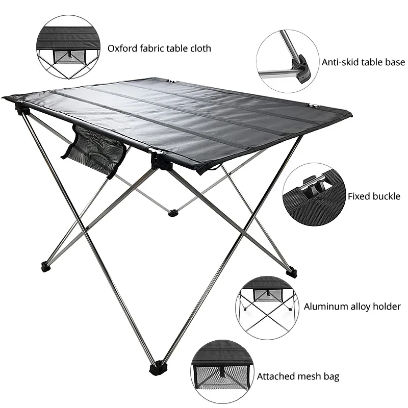 Imagem -03 - Mesa de Acampamento Dobrável Ultra Leve Portátil Outdoor Canopy Cooking Desk Pequena Mesa Dobrável Leve de Metal