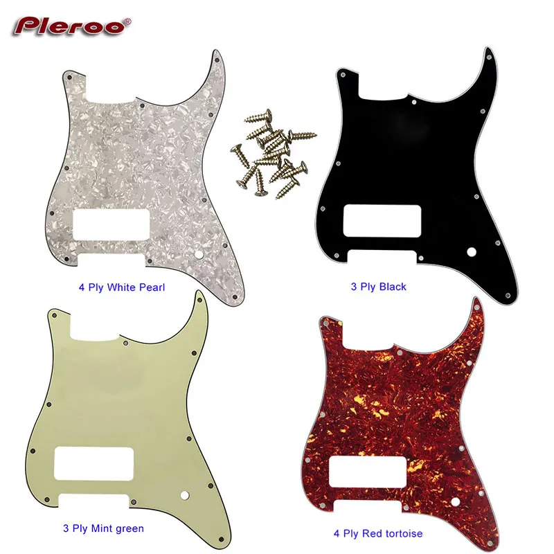 Pleroo Custom Great Quality Guitar Parts P90 Strat Guitar PICKGUARD For US 11 Screw Holes Strat P90 H Humbuckers