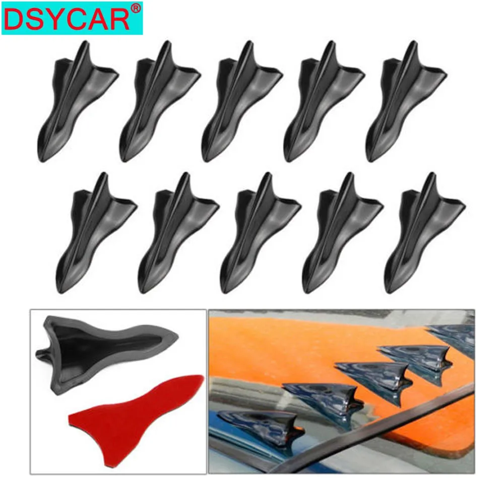 

DSYCAR 2Pcs Mini Roof Fish Fin Diffuser Carbon Fiber Spoiler Wing Fins Tails Wings Car Accessories