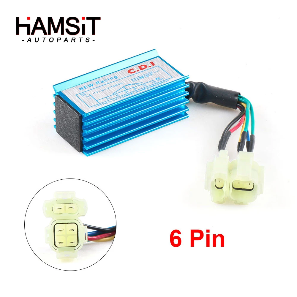 Hamsit Performance Racing 6 Pins AC CDI Box Unit GY6 50cc - 125cc 150cc four-stroke engine Scooter ATV Go-Kart Moped Wholesale