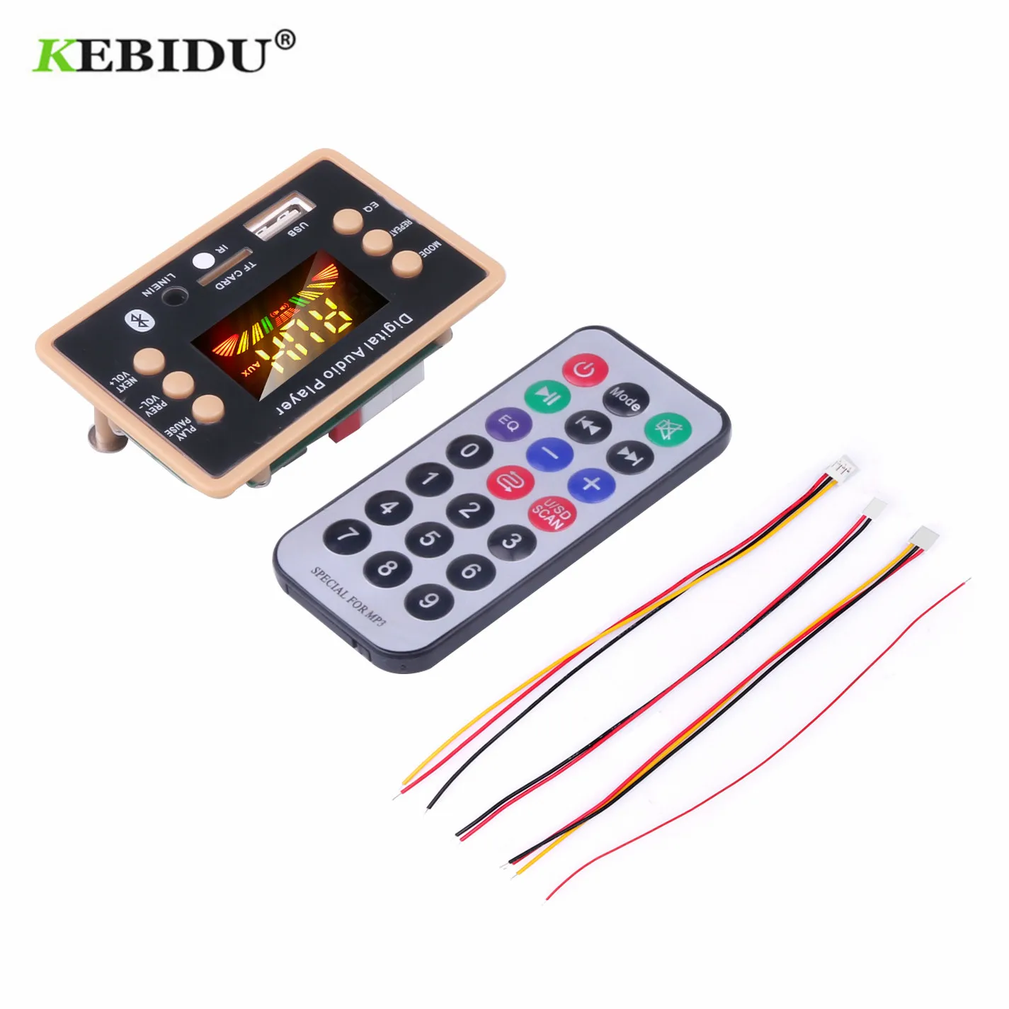 Bluetooth 5.0 MP3 Decoder Decoding Board Module 5 v 12v Car USB MP3 Player WMA WAV TF Card Slot / USB / FM Remote Board Module