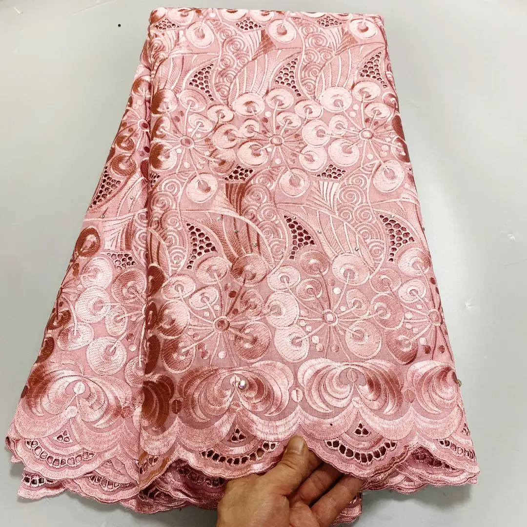 2021 New Coming Afria Swiss Voile Lace Embroidery Brode Suisse 100% Cotton in Switzerland for African Women Cloth pc0150