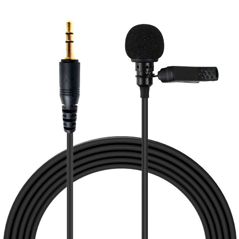 Canfon Microfone Condensador Omnidirecional Lavalier Compatível para RODE Wireless GO 2.4G Gravação de Sistema Sem Fio