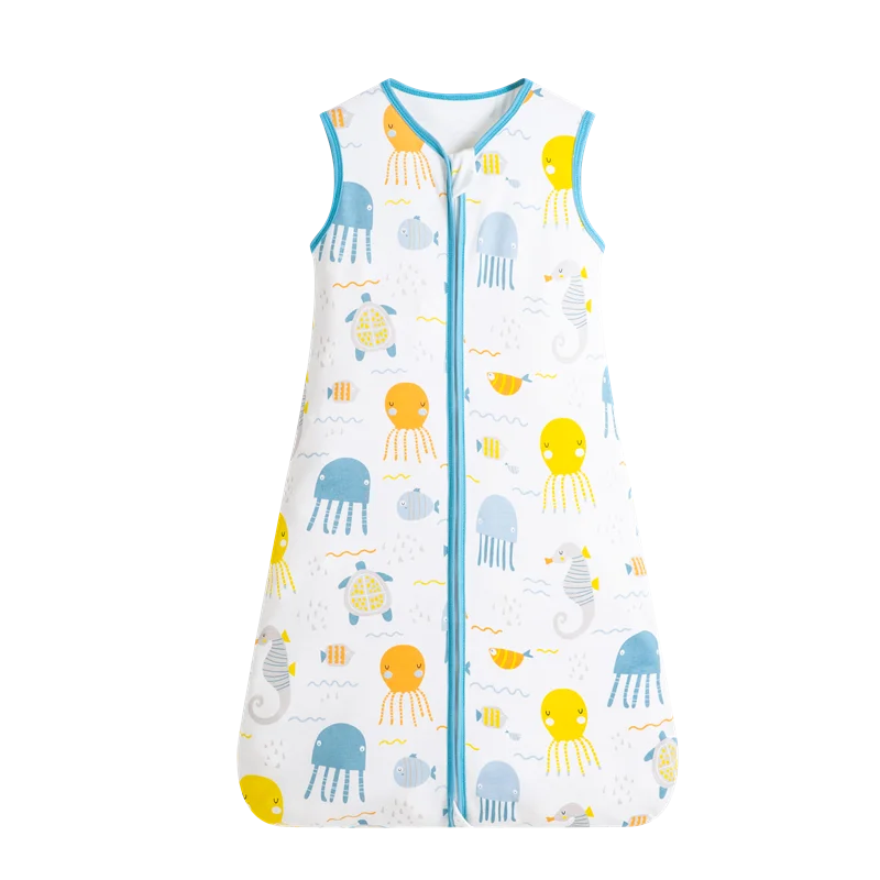 Baby Vest Pajamas Sleeveless Sleeping Bag Anti-kick Quilt Sleepsacks Newborns Cotton Bedding Swaddle Printed Sleep Sack For Kids