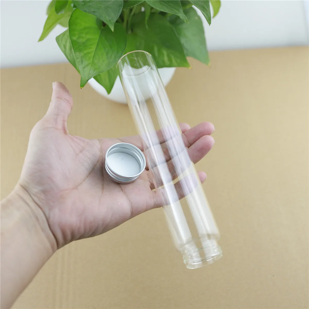 12pcs/lot 37*200mm 180ml Test Tube Glass Bottle Empty Jar Container Diy Glass Spice storage bottles & jars Containers