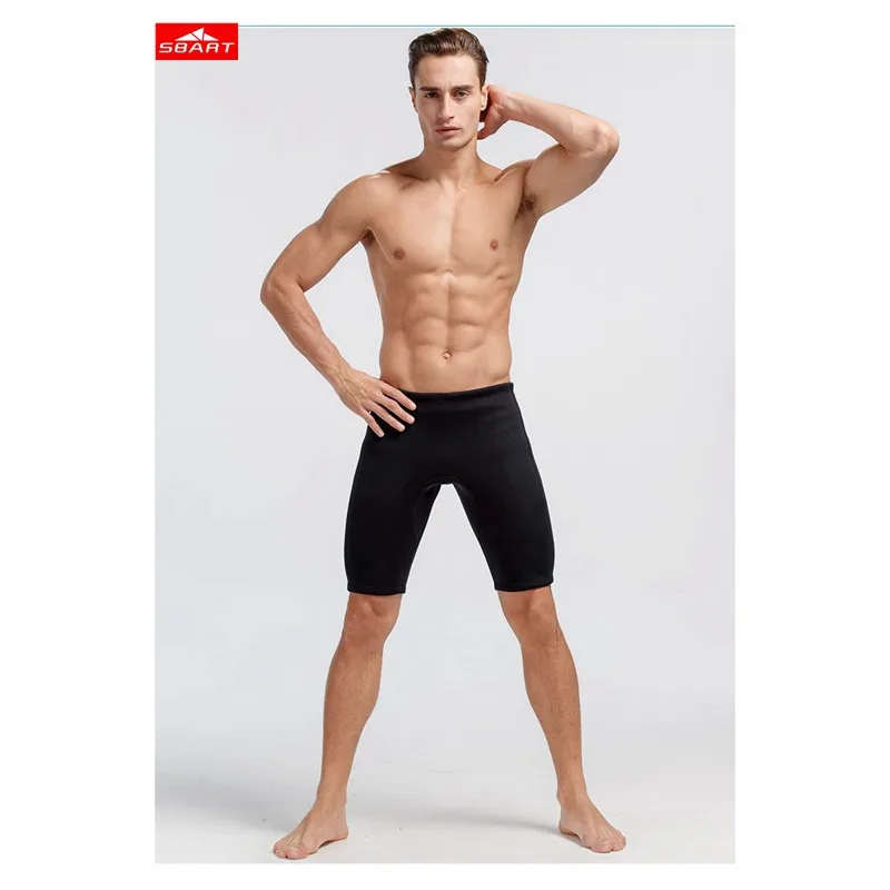 Sbart Men 3mm neoprene shorts Freediving spearfishing Diving shorts snorkel swimsuit Split surf Warm stretch swimming short