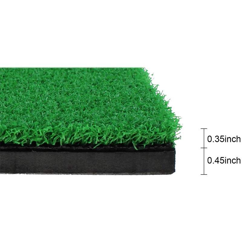 CRESTGOLF Golf Hitting Mats Indoor/Outdoor SBR Golf Mats for Driving Range Practice Backyard Use Green (Long/Short Grass)