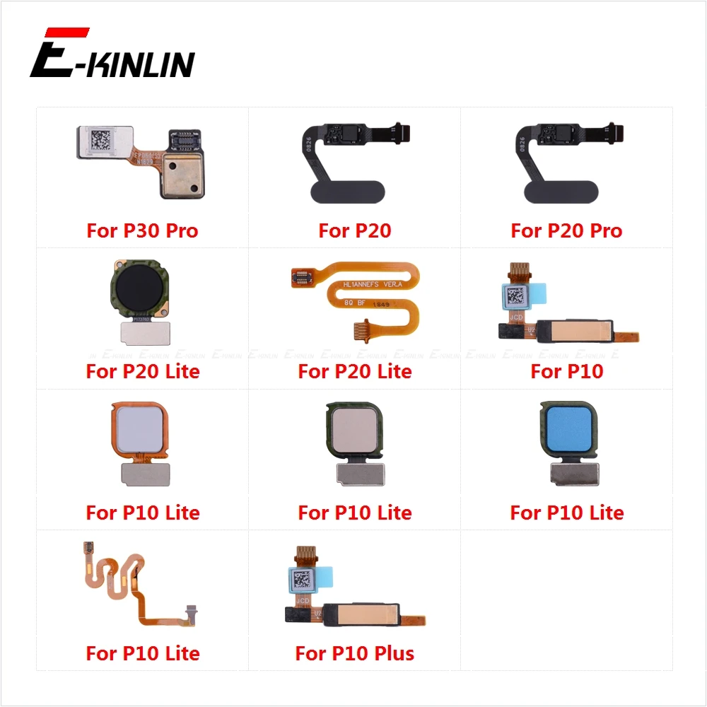 Back Home Return Button Key Fingerprint Connection Sensor Scanner Connector Flex Cable Touch ID For HuaWei P30 20 Pro P10 Lite