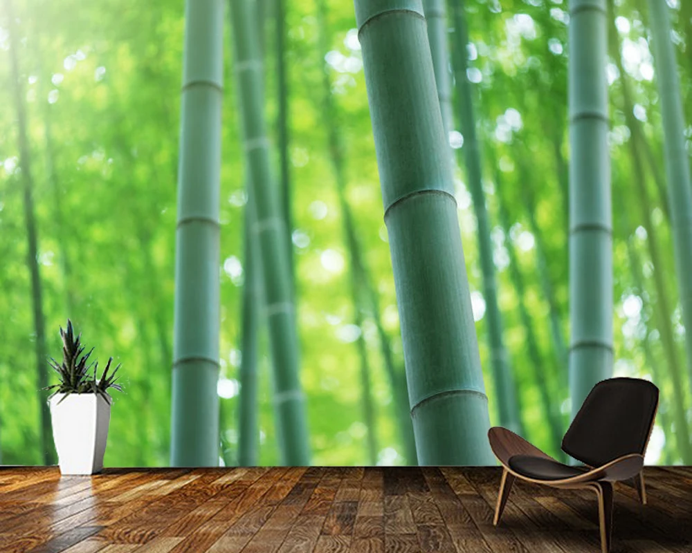 

Papel de parede Wild bamboo forest 3d wallpaper mural,living room tv wall bedroom wall papers home decor