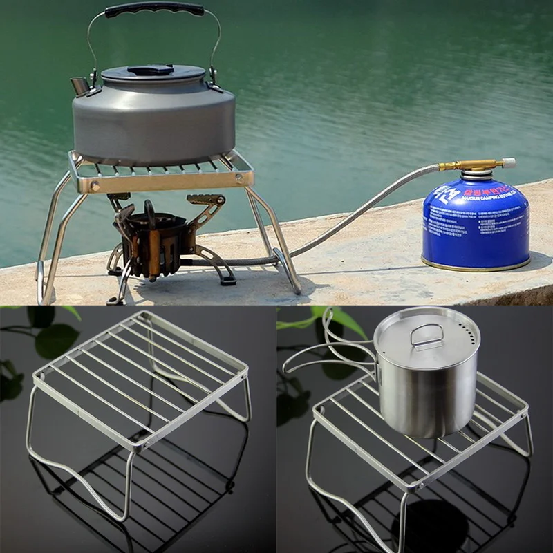 BBQ Grill Portable Stainless Steel BBQ Mini Pocket Grill Folding Grill Barbecue Accessories For Home Park Use For Park Camping