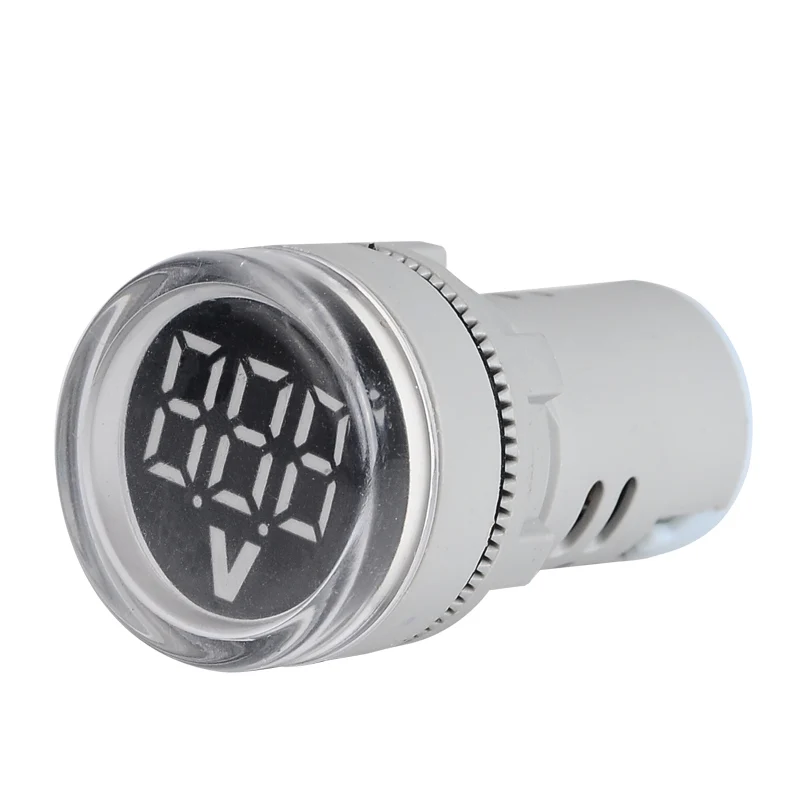 St16vdデジタル電圧計,丸型電圧検出器,ledライトモニター,22mm,6-60 vdc