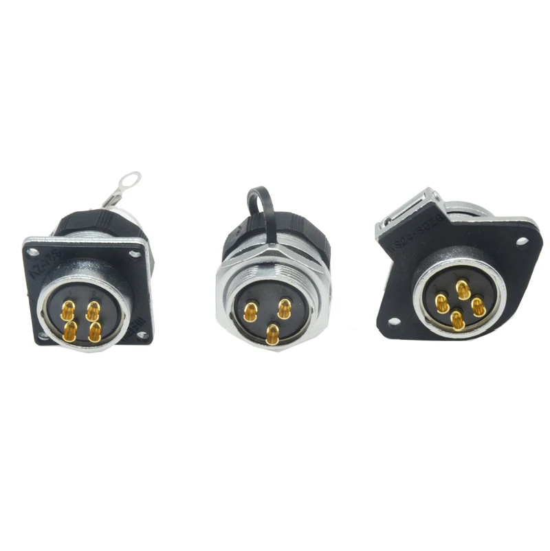 Original Weipu WS24 Stecker 2 3 4 9 10 12 19 Pin Weibliche TP Metall Schlauch Kabel Stecker Männlichen Z ZM ZG Platz Flansch Hinten Montieren Socke – Detail 10