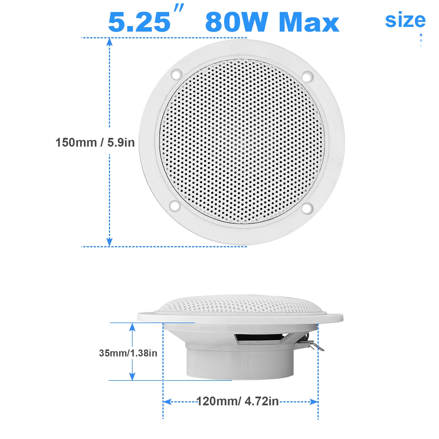 GUZARE 4 / 5.25-inch Tengerészgyalogos speakers Sajka waterproof(2 méret available) számára UTV ATV Golf Kordély / ( Fejlődésnek indul Vezeték Elővételi jog available)