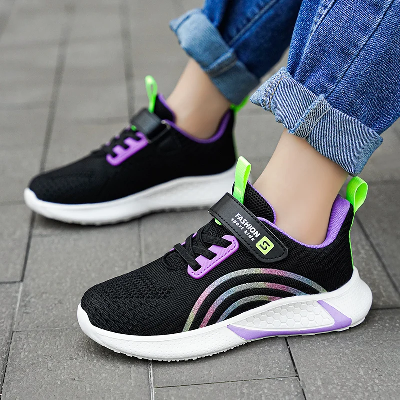 Spring Autumn Kids Shoes Baby Girls Children\'s Casual Sneakers Breathable Soft Anti-Slip Walking Running Sports Shoes Size 26-38