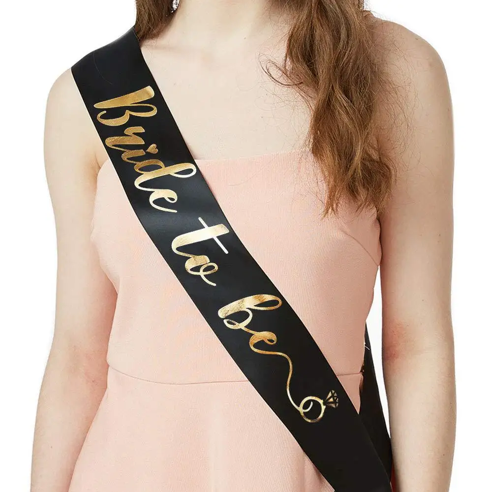 Acessórios de casamento mancha sash noiva para ser dourado noiva dama de honra nupcial para despedida de solteira hen party decoração meninas presente 2020