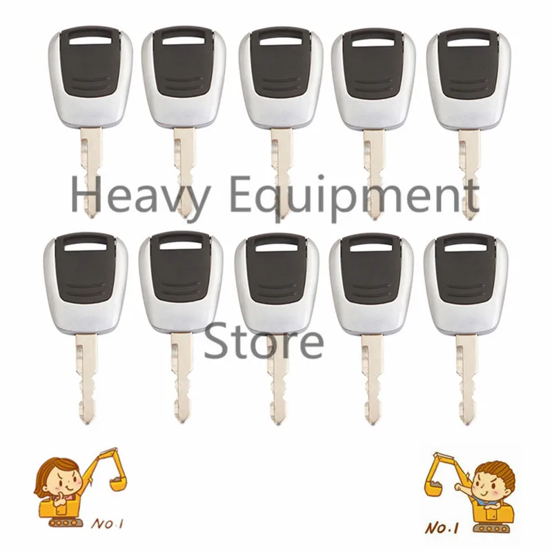 10PC key For Hyundai Excavator Heavy Equipment Ignition Key - new Style 21Q4-00090 R-9 series equipment models without LOGO