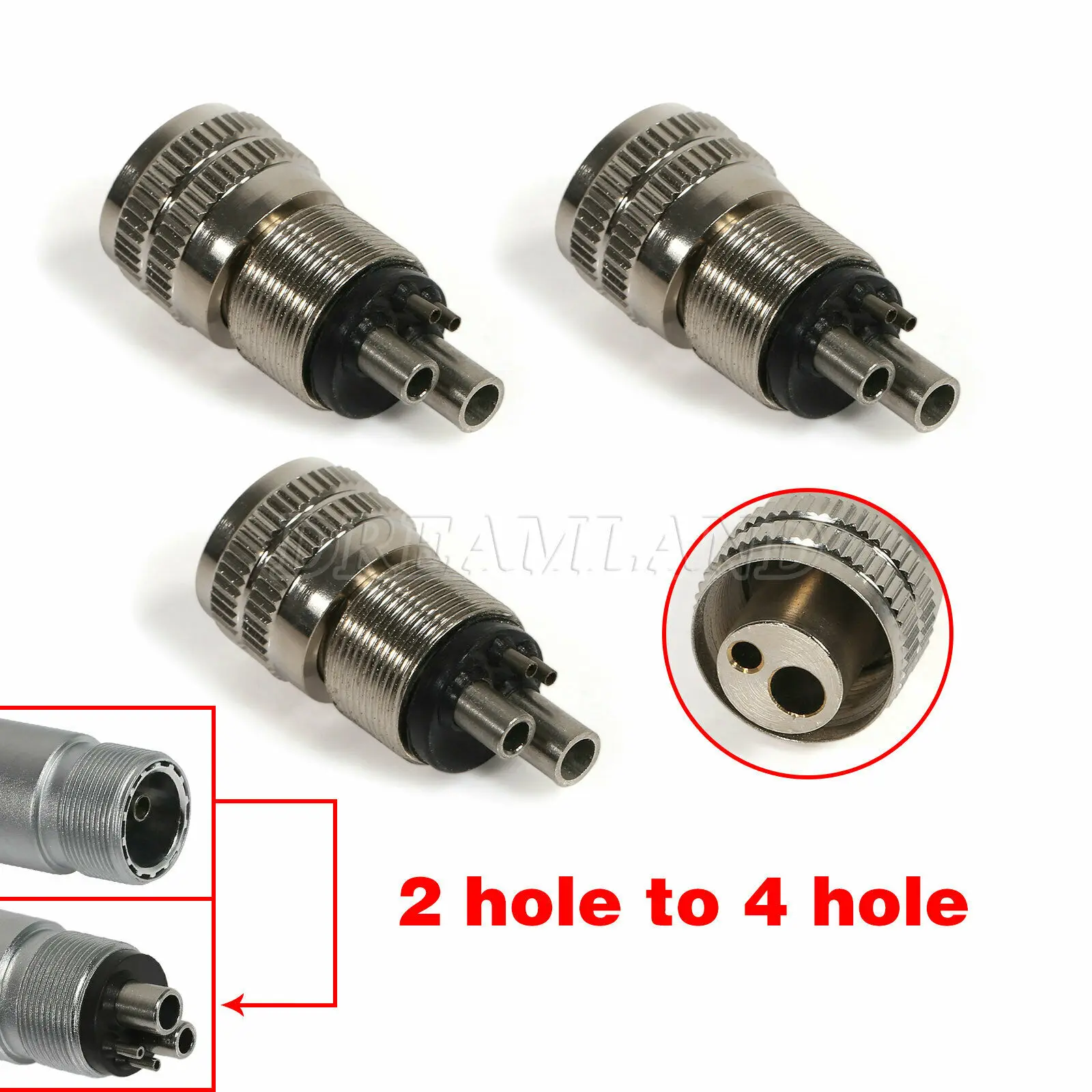 

Dental 2 to 4 or 4 to 2Hole Adapter Changer Quick Coupler Fit for High Speed Handpiece Fit Nsk Kavo