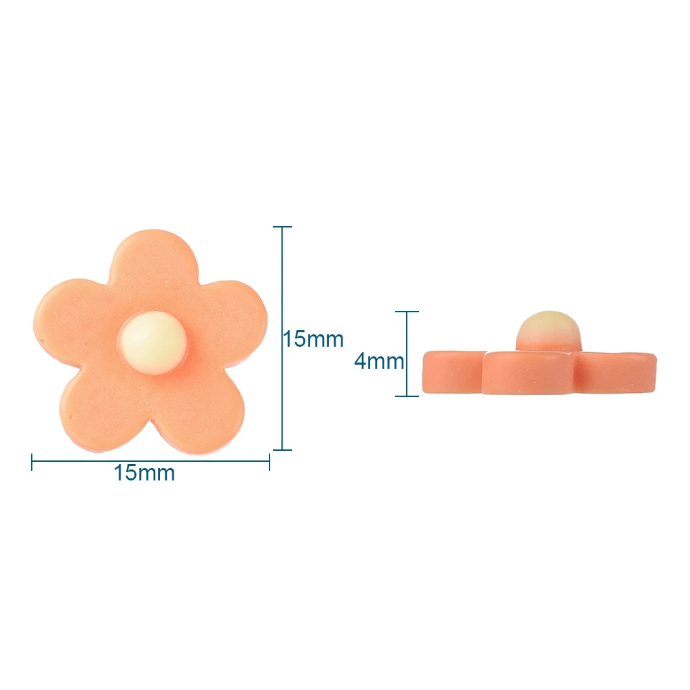 40Pcs/set Flower Flatback Resin Cabochons for Women Girl Handmade Jewelry Hairpin Accessories Scrapbook Craft Embellishment