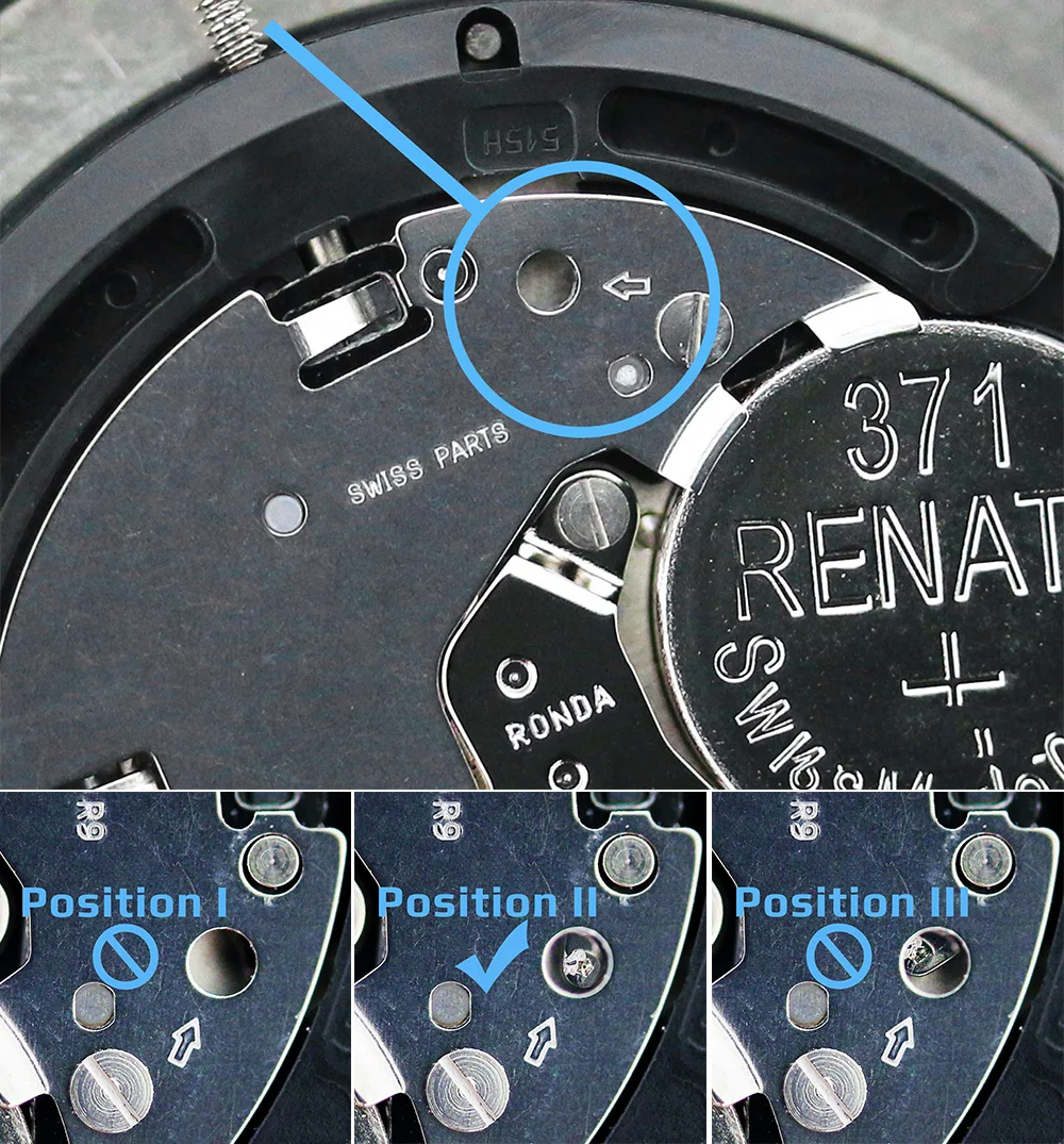 Genuine Ronda 515.24H Quartz Movement 515H GMT Hand Multifunction Watch Mechanism Datewheel Japan Maxell SR920SW Battery