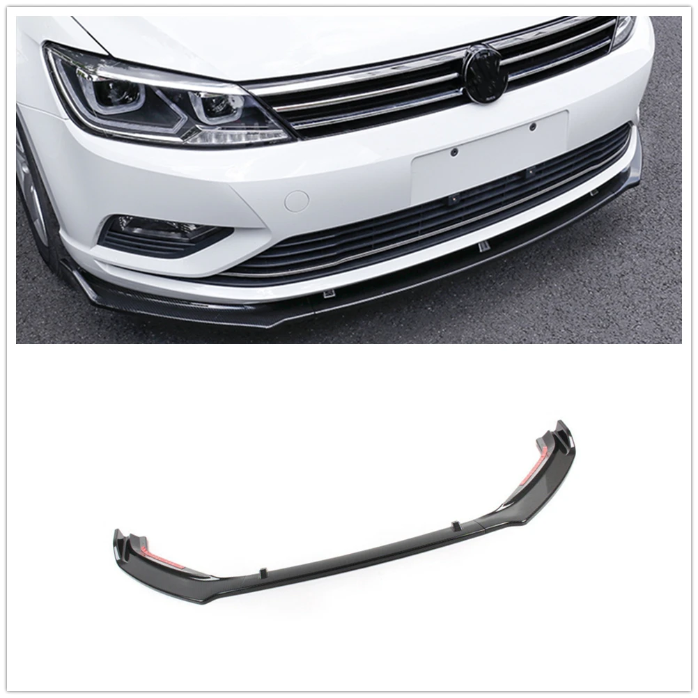 

Front Bumper Spoiler Lip For Volkswagen VW Golf Golf7.5 2014-2017 Carbon Fiber Look/Gloss Black Lower Car Lower Splitter Blade