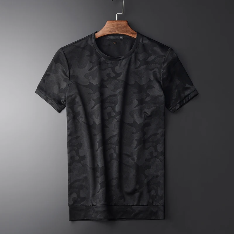 

Summer Camouflage Short Sleeve T-shirt Hight Quality Round Collar Slim Casual Men's Simple T-shirts Plus Size 3XL