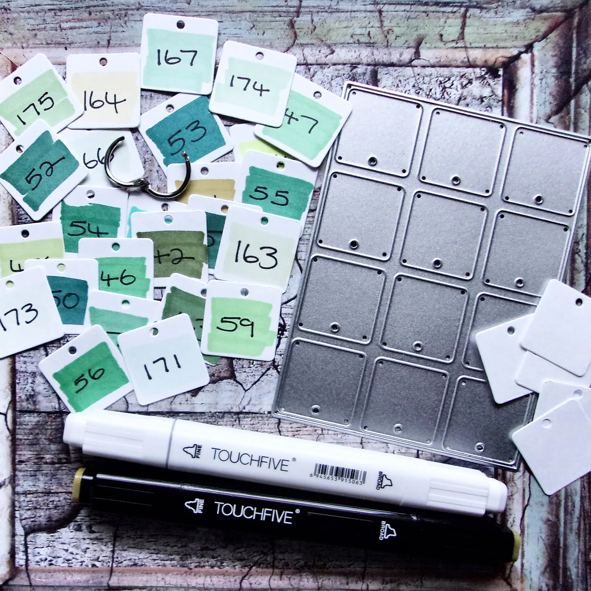 Цветные металлические пресс-формы 120x9 0 мм для цветных карточек и аксессуаров