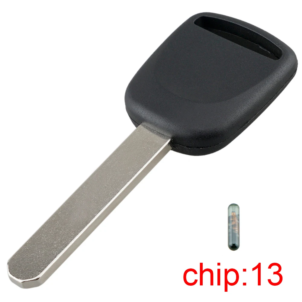 Uncut Blade Blank Car Key Ignition Shell with 13 Transponder Chip Fit forHonda CR-V Honda Civic Honda Odyssey Honda-Pilot