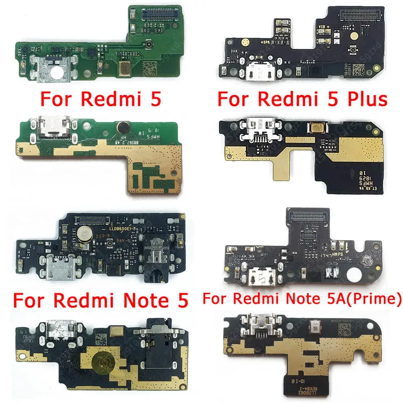 Charge Board For Xiaomi Redmi 5 Plus Note 5A Prime Charging Port USB Connector PCB Ribbon Flex Replacement Spare Parts