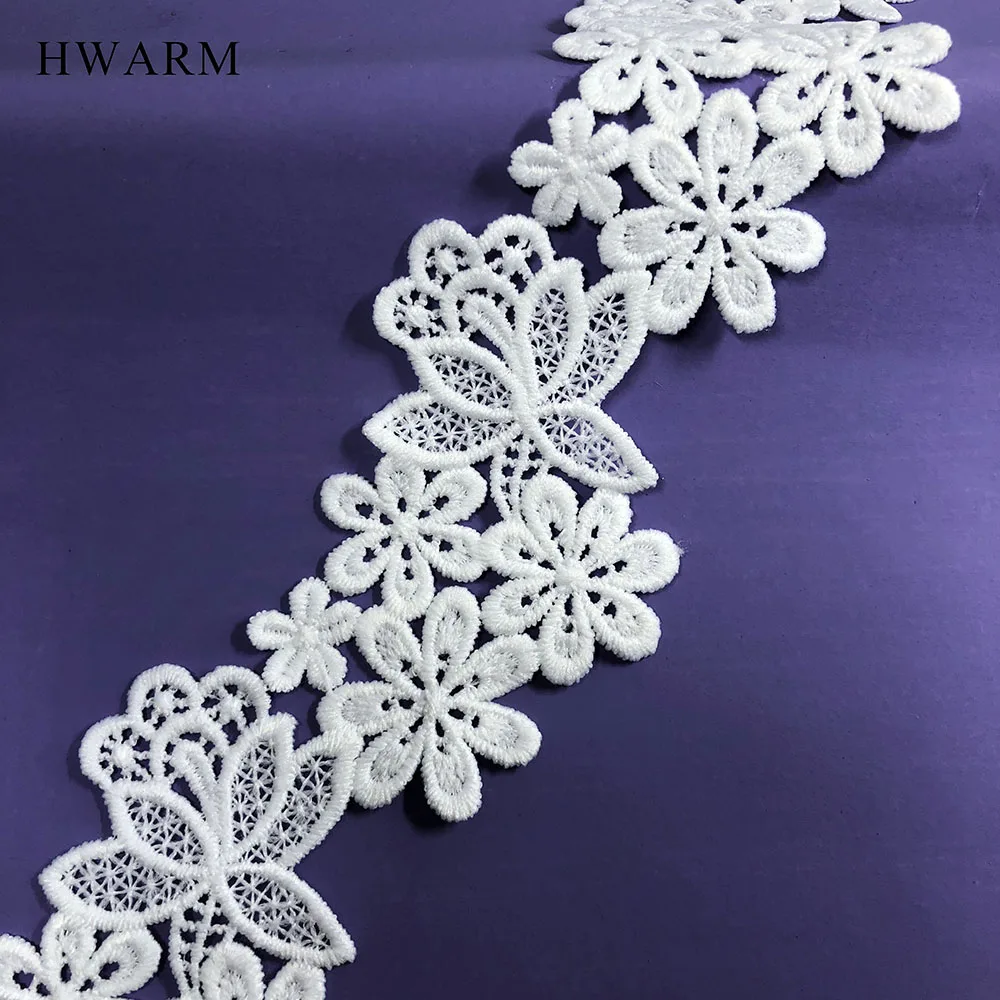 10yard High Quality 5.7cm White Embroidery Lace For Crafts African Fabric 2021 Sewing Trim Accessories Diy Women Wedding Skirt