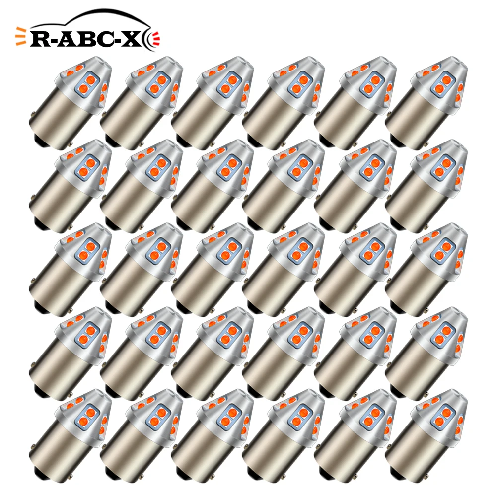 RUIANDSION Wholesale 30Pcs BA15S 1156 P21W BA15D 1146 BAY15D 1157 BAU15S PY21W BAZ15D PY21W 12V 1300Lm 3030SMD Car LED Light