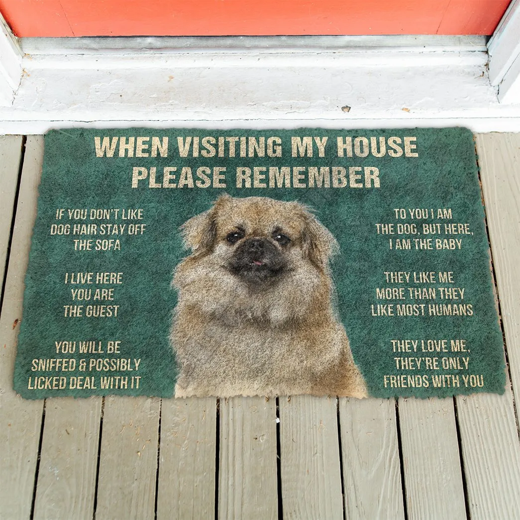 

3D Please Remember Tibetan Spaniel Dogs House Rules Doormat Non Slip Door Floor Mats Decor Porch Doormat