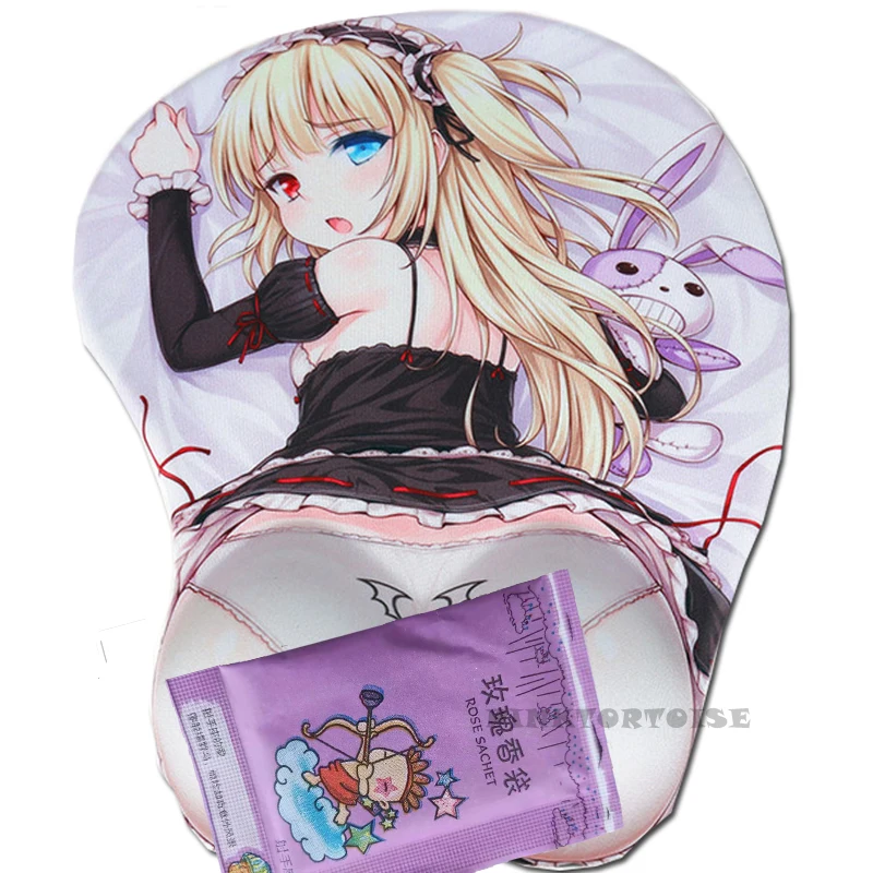 PINKTORTOISE Mousepad Carton 3D Breast Mousepad silicone wrist rest Japan anime Kobato Hasegawa sex decor chest Mice Mat