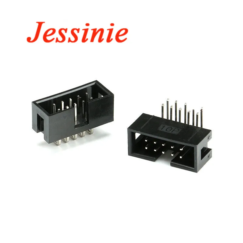 10pcs DC3 6P 8P 10P 14P 16P 20P Pin 10PL 14PL 16PL 20PL 2.54mm Socket Header Connector ISP Male Double-spaced Straight IDC JTAG