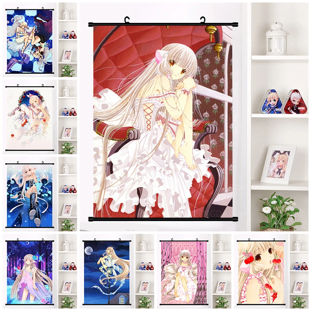 Home Decoration Room Wall Art Anime Girl Painting Cartoon Japanese Character Plastic Hanging Scrolls Canvas Print Picture Poster