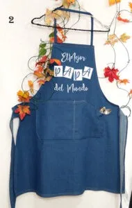 Original gift Valentine. Chef Apron with personalized phrase. Gift of man and woman. Man kitchen apron, an apron in denim type denim fabric. Personalized gift. Free shipping, Spanish products