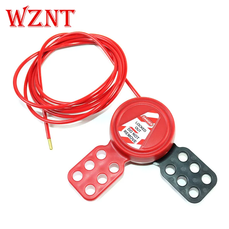 NT-C21 6 holes Adjustable Steel Wire Safety Padlock Lockout Tagout Cable Lockout